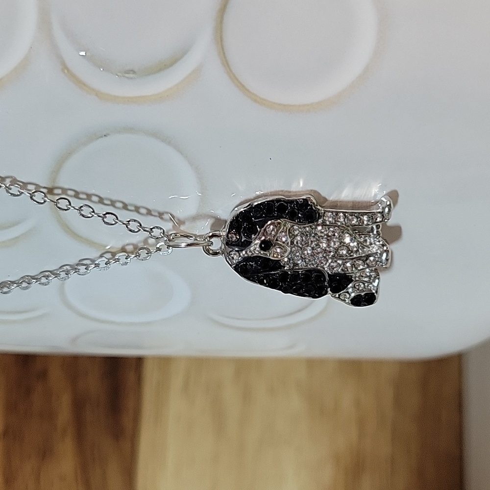 🔥LAST ONE🔥 SPRINGER SPANIEL Crystal Shimmer Necklace - Picture 1 of 7